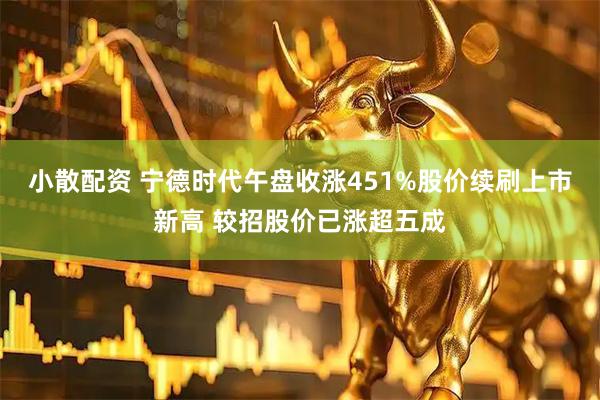 小散配资 宁德时代午盘收涨451%股价续刷上市新高 较招股价已涨超五成