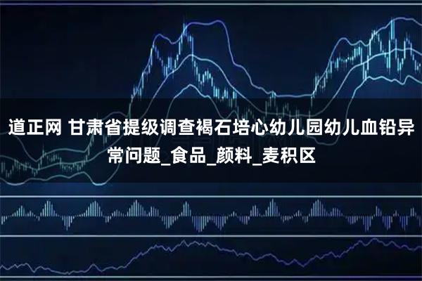 道正网 甘肃省提级调查褐石培心幼儿园幼儿血铅异常问题_食品_颜料_麦积区